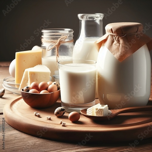  milk ,butter and eggs