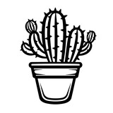Whimsical Cactus Garden Vector Illustration