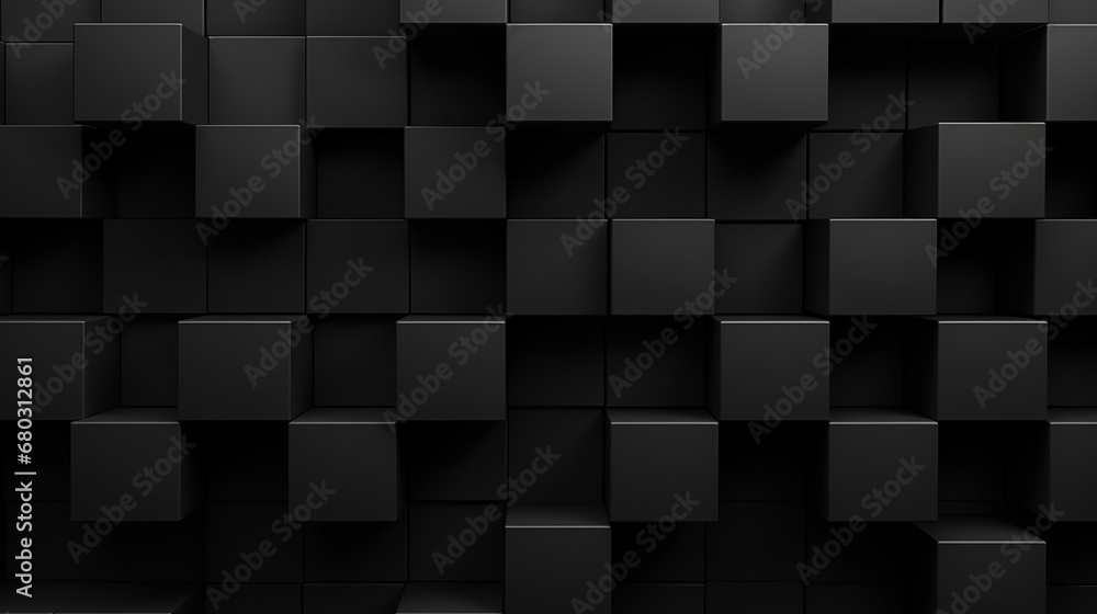 Black cubes. Black abstract geometric background with cubes Black cubes. Black abstract geometric background with cubes