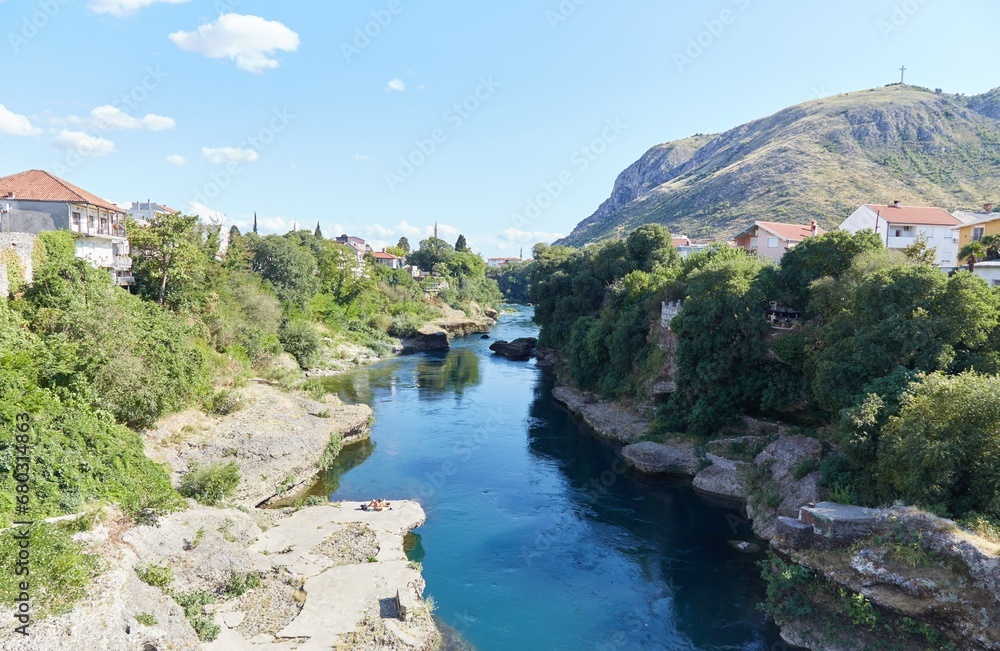 The historical city of Mostar in Bosnia and Herzegovina, largely developed in Ottoman times