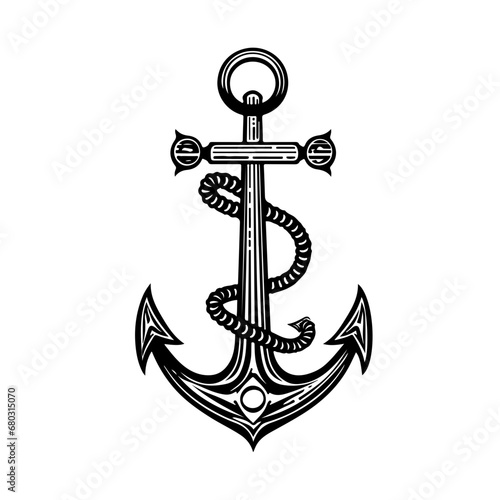 Nautical Anchor Vector Illustration