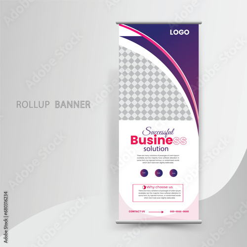 Free vector professional roll up banner template design