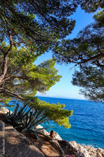 Croatia, photo of the insanely blue Adriatic Sea with a beautiful view © SarahPictures