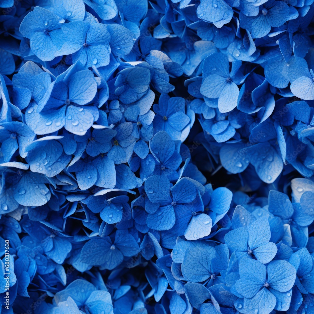 Vibrant and captivating hydrangea flower blooms seen from a mesmerizing top down perspective Vibrant and captivating hydrangea flower blooms seen from a mesmerizing top down perspective