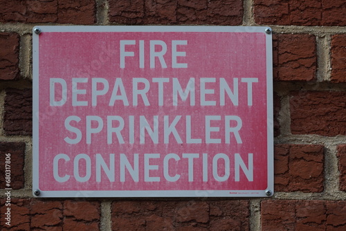 fire department sprinkler connection no parking sign