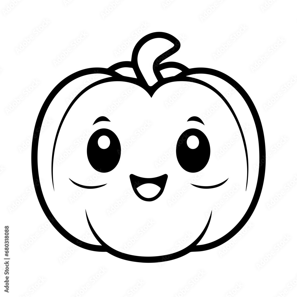 Playful Halloween Pumpkin Vector Illustration Playful Halloween Pumpkin Vector Illustration