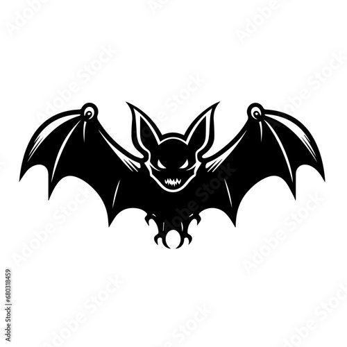 Mysterious Halloween Bat Vector Illustration