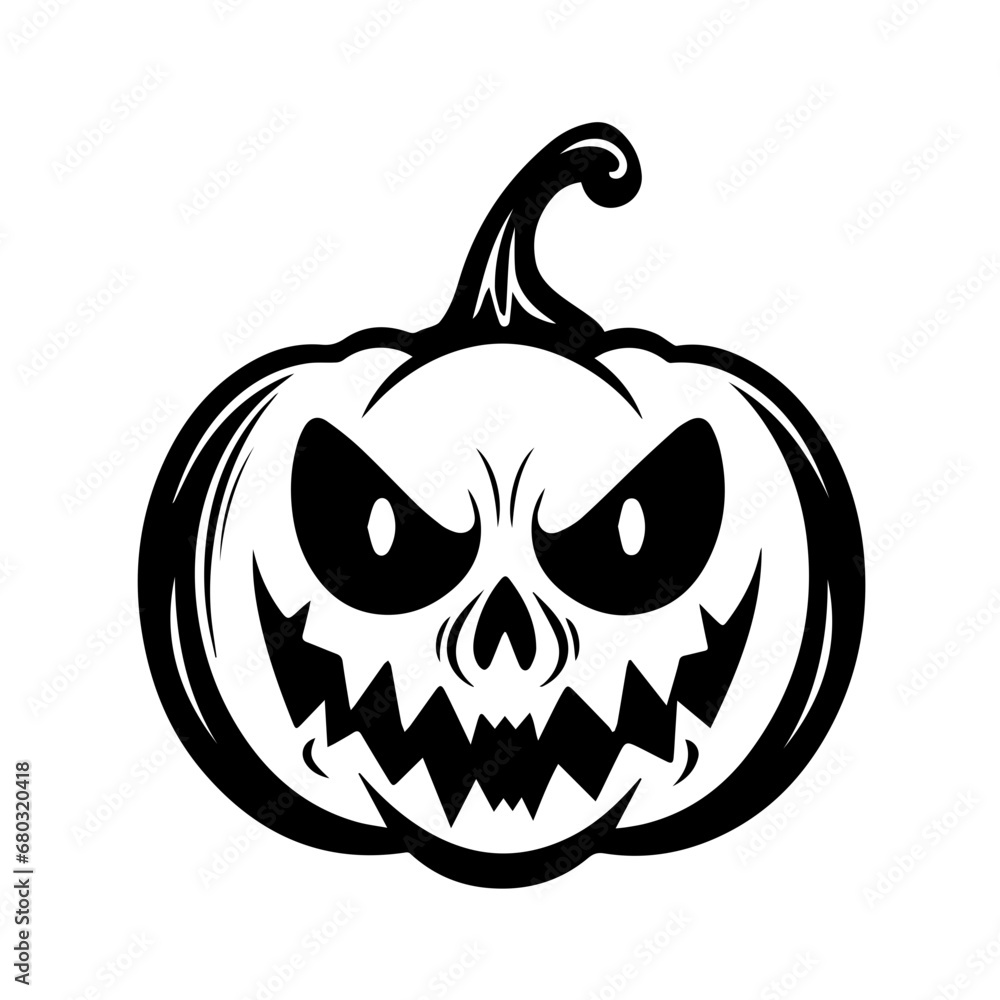 Whimsical Halloween Pumpkin Vector Illustration Whimsical Halloween Pumpkin Vector Illustration