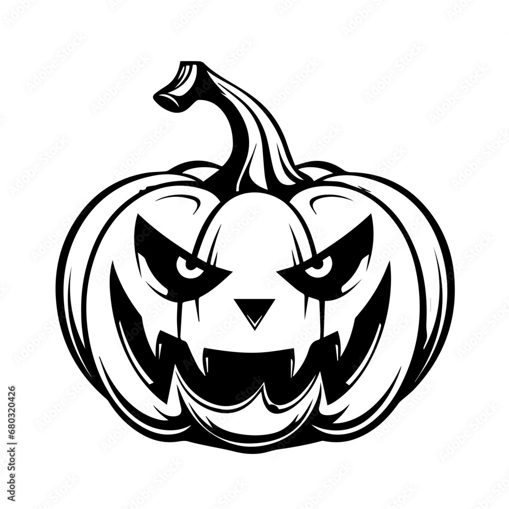 Whimsical Halloween Pumpkin Vector Illustration Whimsical Halloween Pumpkin Vector Illustration