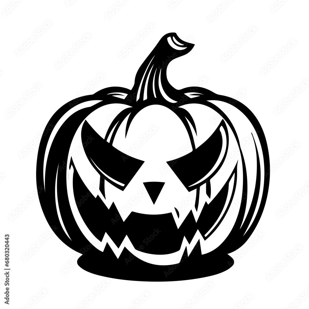 Whimsical Halloween Pumpkin Vector Illustration Whimsical Halloween Pumpkin Vector Illustration