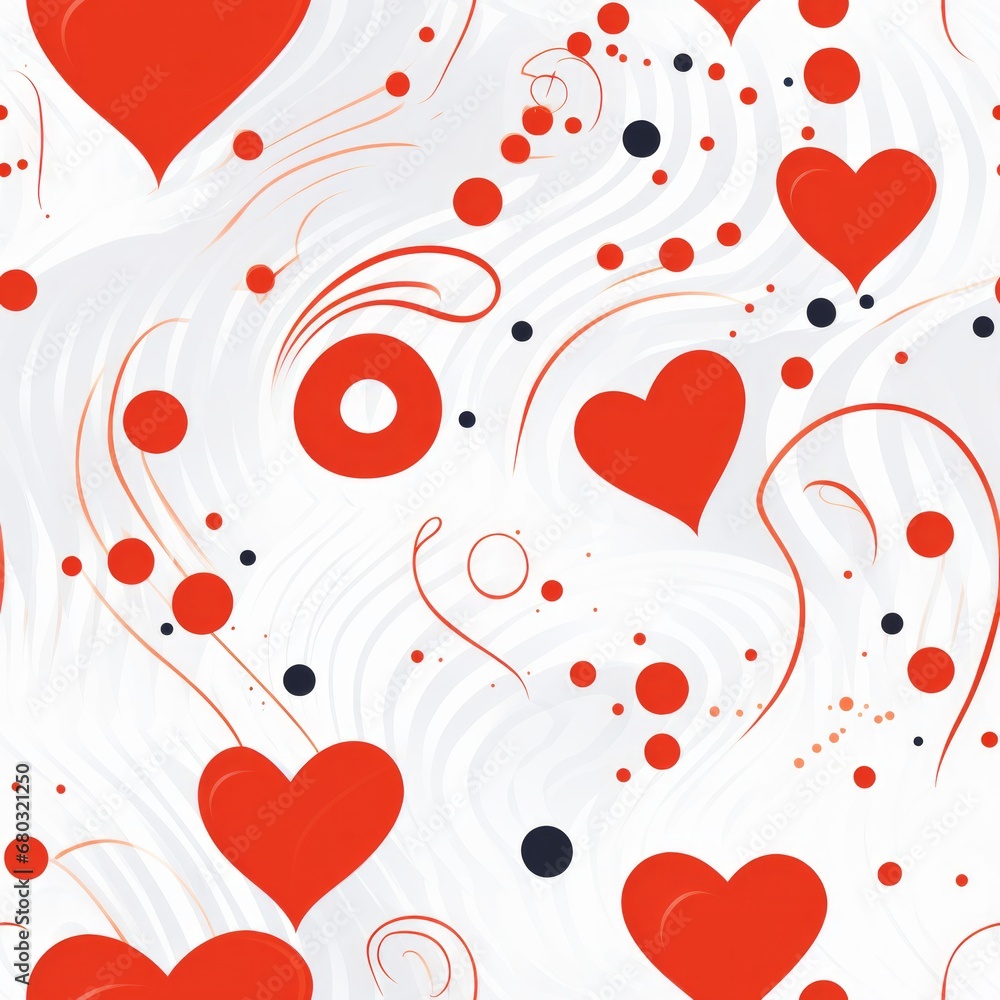 Romantic valentines day love seamless pattern red and white background vector illustration Romantic valentines day love seamless pattern red and white background vector illustration