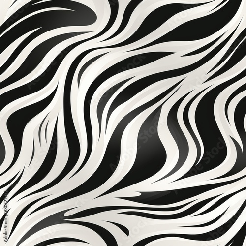 Trendy zebra skin pattern vector background   seamless and stylish animal print texture