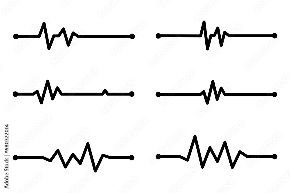Heartbeat icon on pack. Vector illustration.