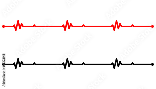 Heartbeat icon on pack. Vector illustration.