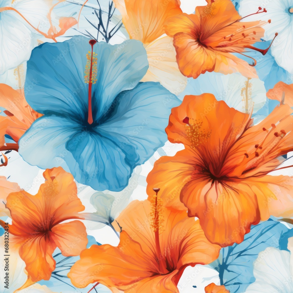 Vibrant summer watercolor seamless pattern hand painted background for design projects Vibrant summer watercolor seamless pattern hand painted background for design projects