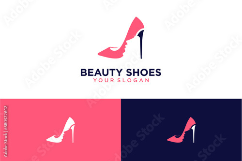 beauty logo design with shoes