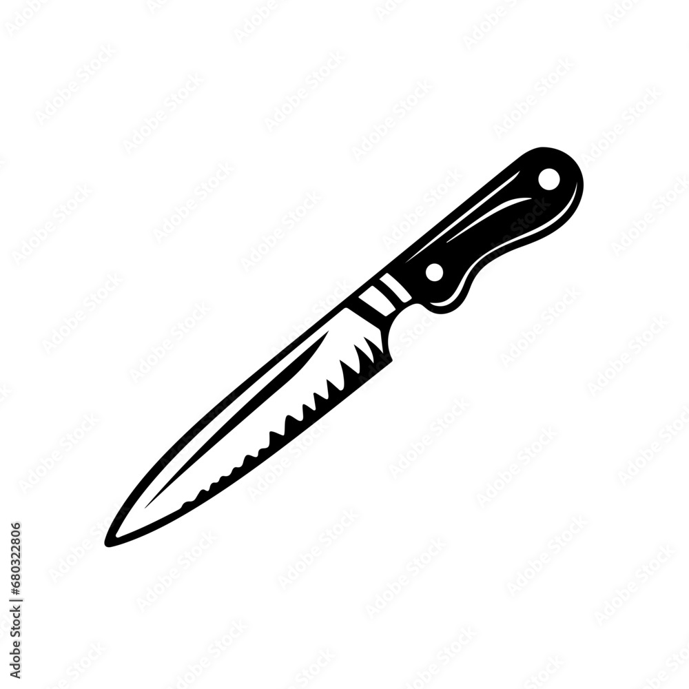 Sharp Culinary Knife Vector Illustration Sharp Culinary Knife Vector Illustration