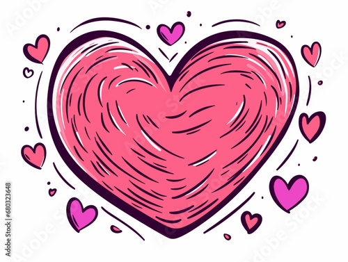 A Heart With Many Small Hearts - Happy valentines day greeting card