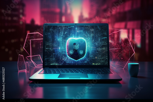 Cybersecurity, Laptop-Sicherheit, Antivirus-Software, Firewall, Datenverschlüsselung, VPN, Malware-Schutz, Netzwerksicherheit, Passwortschutz, Phishing-Abwehr