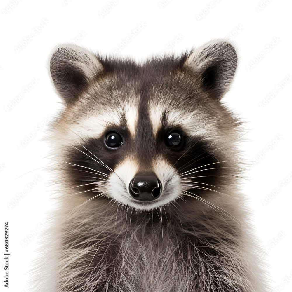 Raccoon No Background Applicable to Any Context 