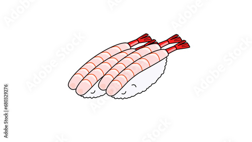 甘エビ 寿司 日本 イラスト