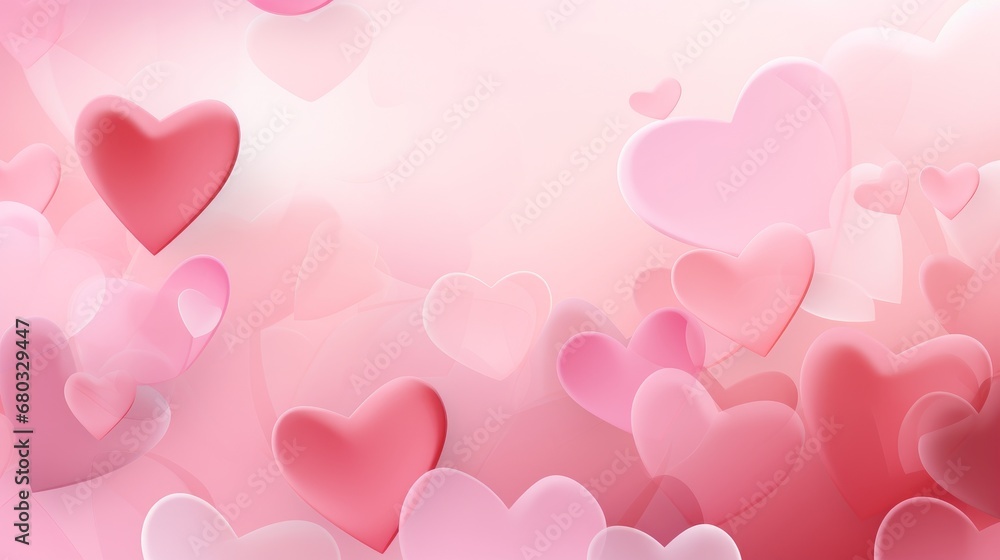 A classic Valentines Day wallpaper in shades of pink featuring abstract minimalistic hearts AI generated illustration