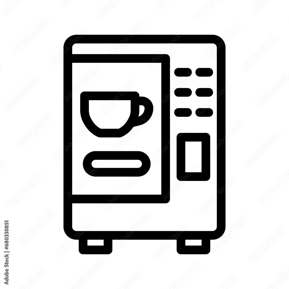 vending machine line icon illustration vector graphic. Simple element illustration vector graphic, suitable for app, websites, and presentations isolated on white background