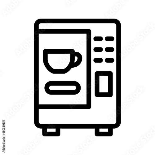 vending machine line icon illustration vector graphic. Simple element illustration vector graphic, suitable for app, websites, and presentations isolated on white background