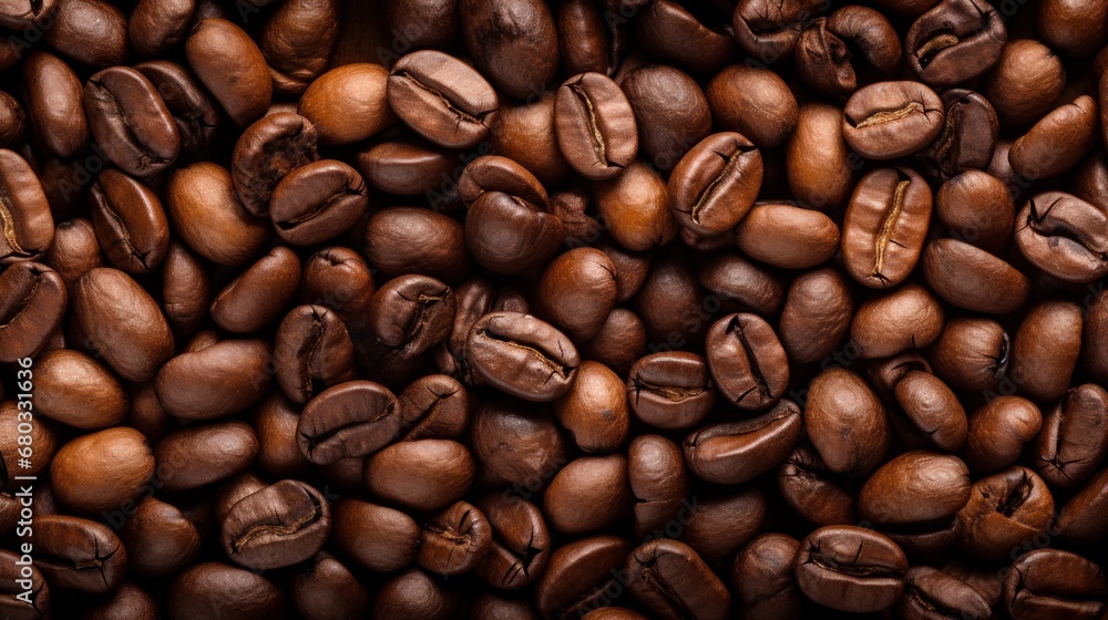 Obraz premium Coffee beans of coffee front view AI generated illustration