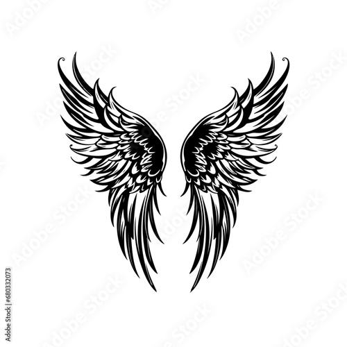 Ethereal Angel Wings Vector Illustration