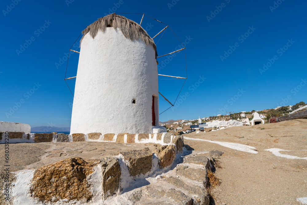 Famous windmill of Mykonos island,Cyclades, Greece