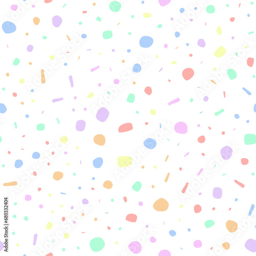 Purple Pastel Spot Confetti. Red Random Background Spray Seamless Fashion Icon. Rainbow Happy Polka Background. Abstract Vector Art. Color Dot. Rainbow Pattern Cute Splash. Seamless Eps Dot Splotch.