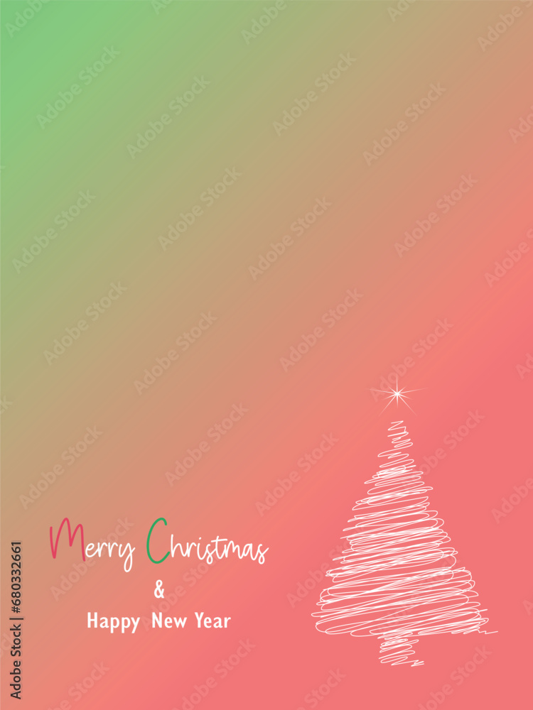 abstract christmas tree with gradient background abstract christmas tree with gradient background