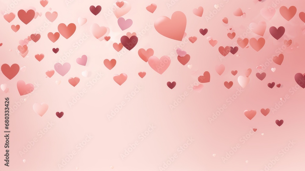 Design a Valentines Day wallpaper featuring a soft pink background with a scattered array of tiny hand-drawn heart patterns AI generated illustration