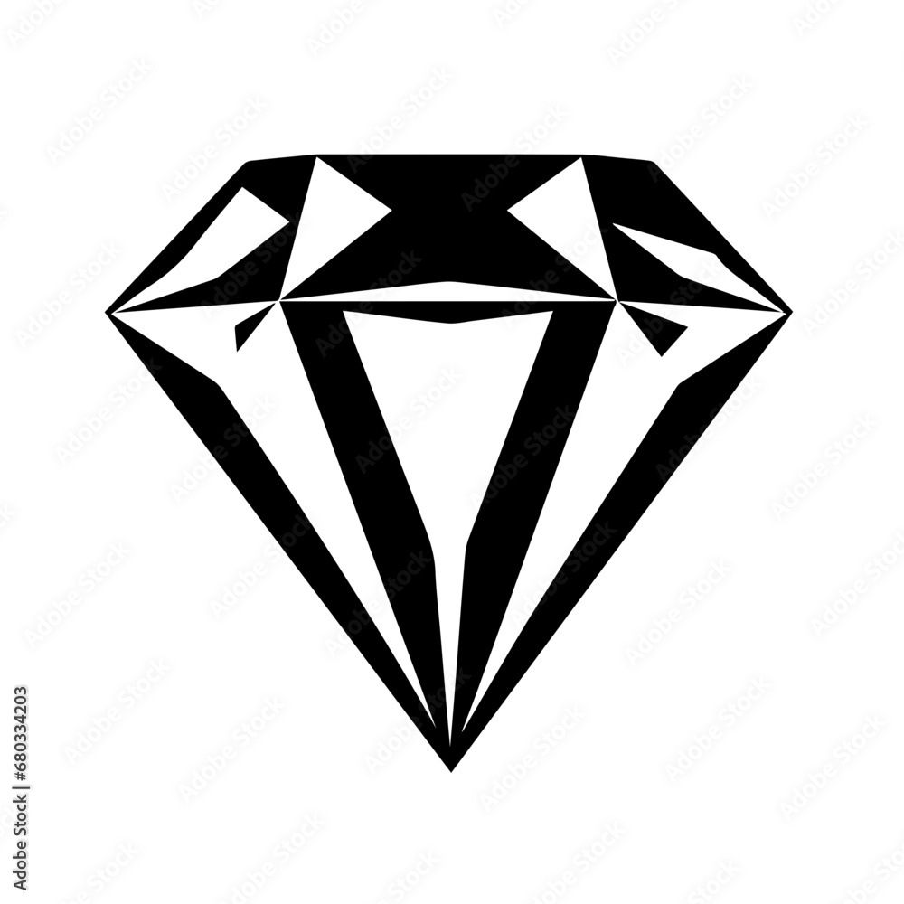 Sparkling Diamond Gem Vector Illustration Sparkling Diamond Gem Vector Illustration