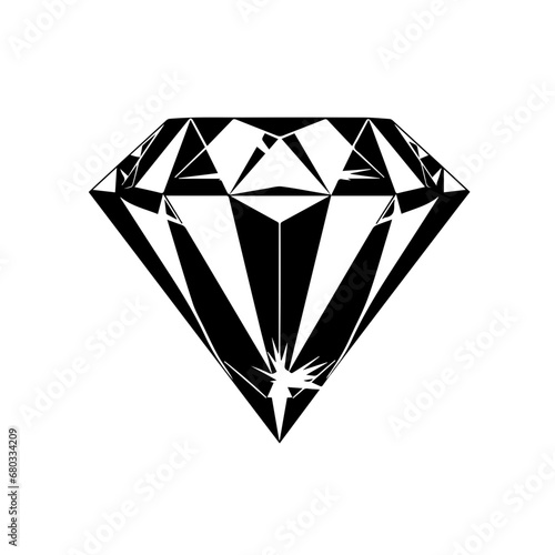Sparkling Diamond Gem Vector Illustration