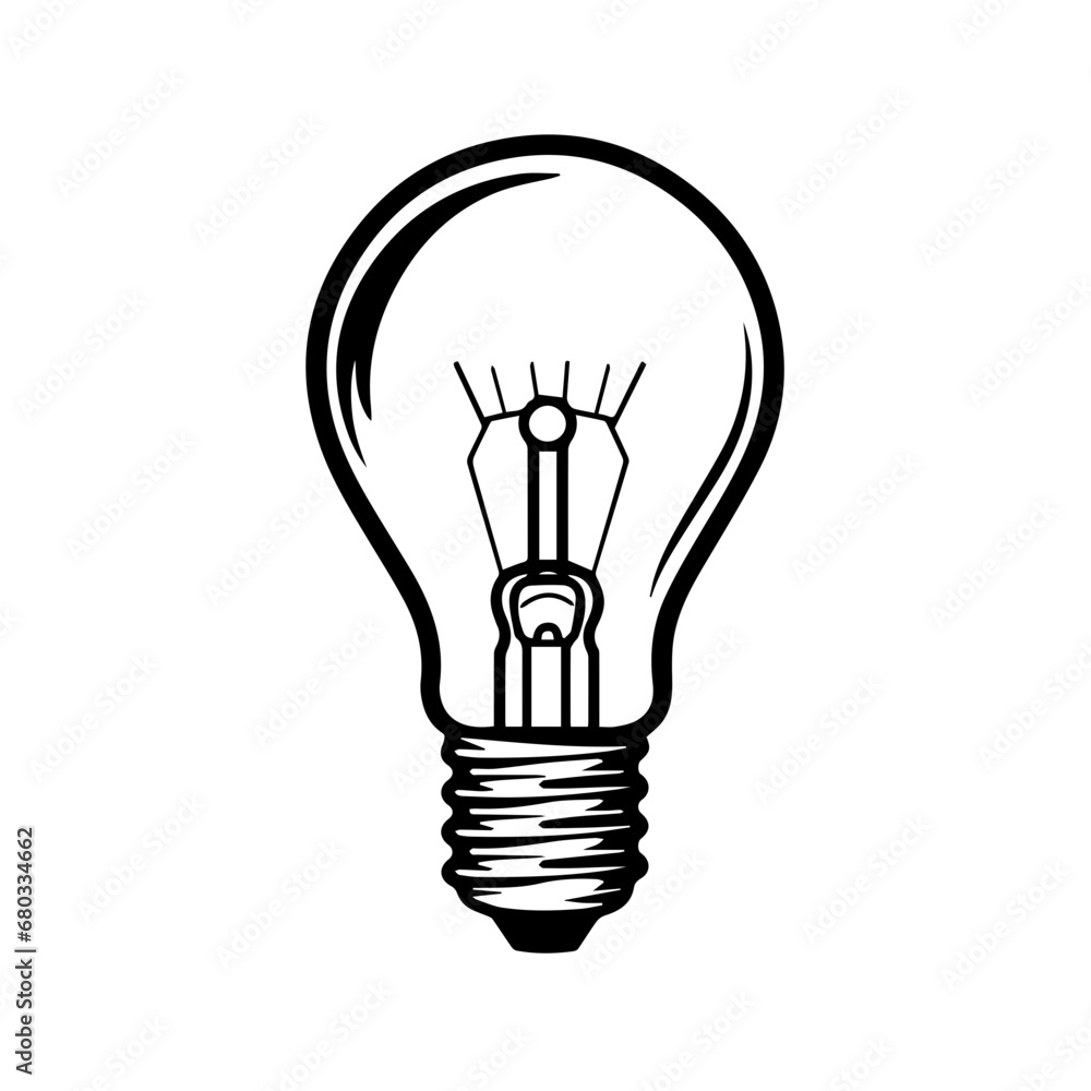 Illuminating Light Bulb Vector Illustration Illuminating Light Bulb Vector Illustration