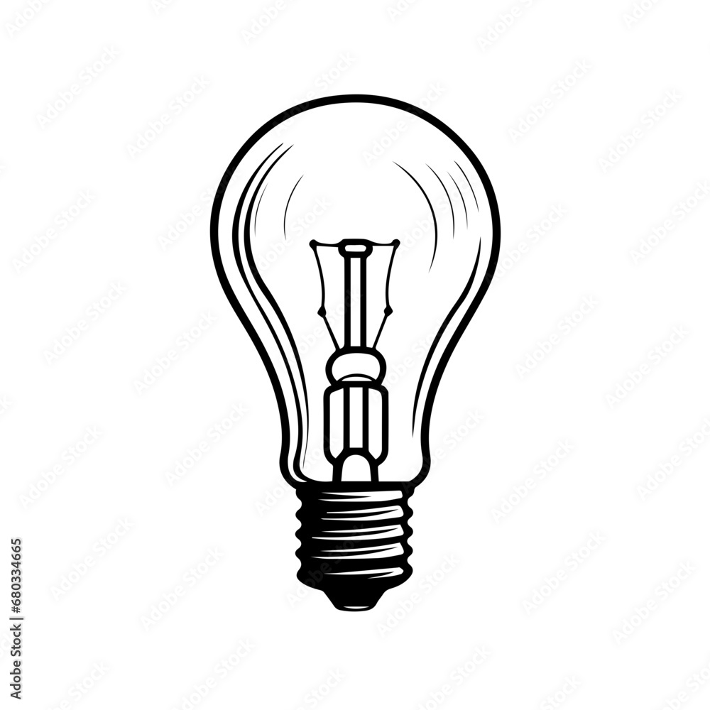 Illuminating Light Bulb Vector Illustration Illuminating Light Bulb Vector Illustration