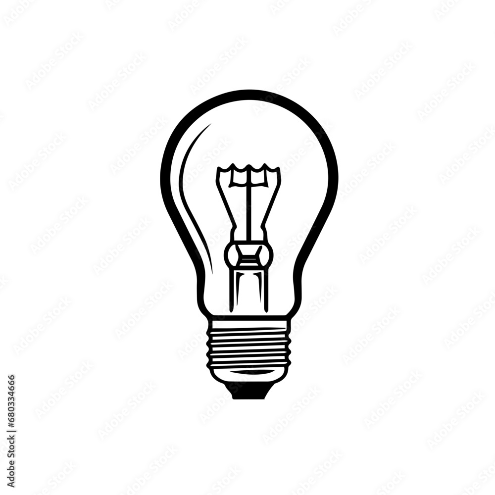 Illuminating Light Bulb Vector Illustration Illuminating Light Bulb Vector Illustration