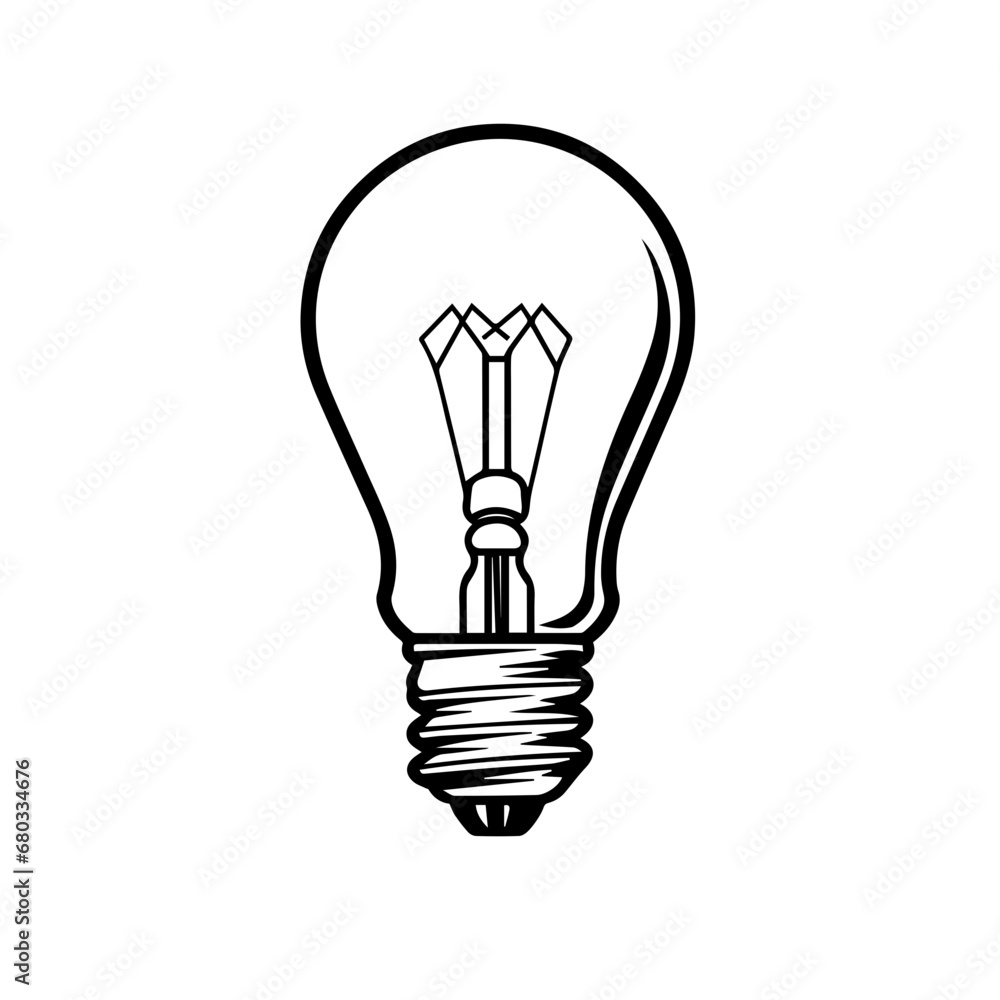 Illuminating Light Bulb Vector Illustration Illuminating Light Bulb Vector Illustration