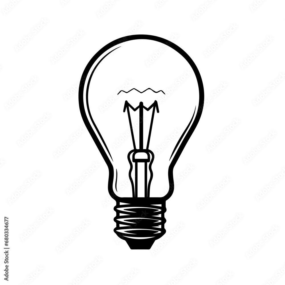 Illuminating Light Bulb Vector Illustration Illuminating Light Bulb Vector Illustration