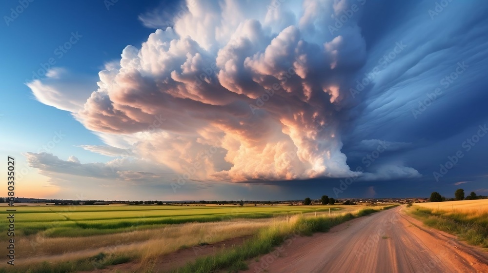 Majestic cumulonimbus clouds heralding an impending storm
