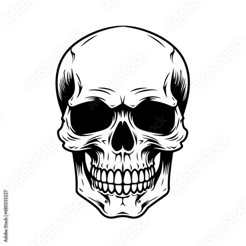 Intricate Skull Design Vector Illustration © Mateusz