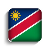 Vector Square Namibia Flag Icon