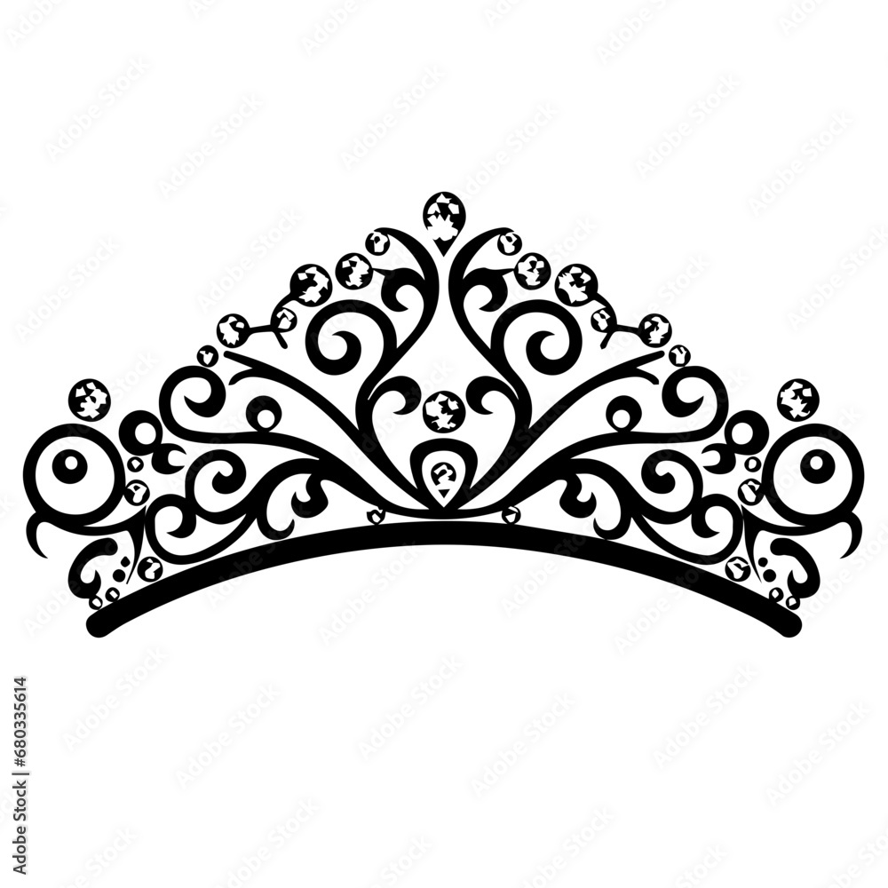 Tiara Crown Vector Illustration Tiara Crown Vector Illustration