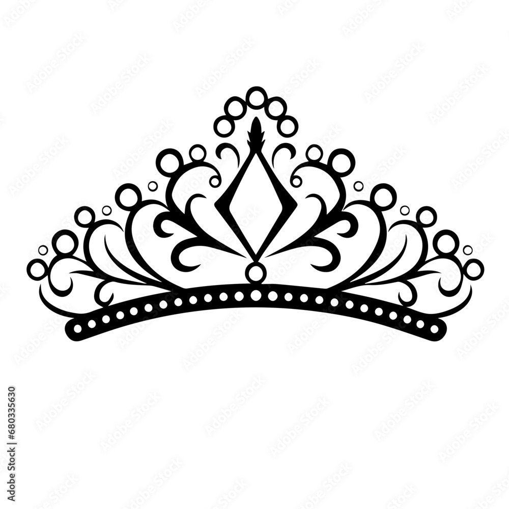 Tiara Crown Vector Illustration Tiara Crown Vector Illustration