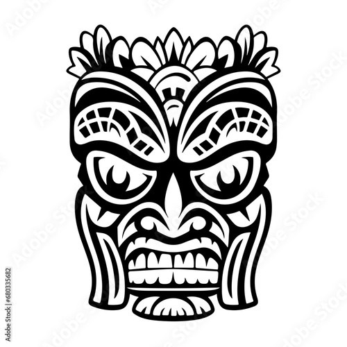 Exotic Tiki Mask Vector Illustration