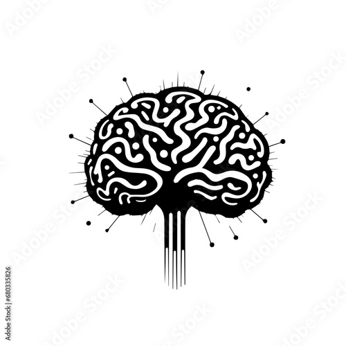 Intricate Brain Anatomy Vector Illustration
