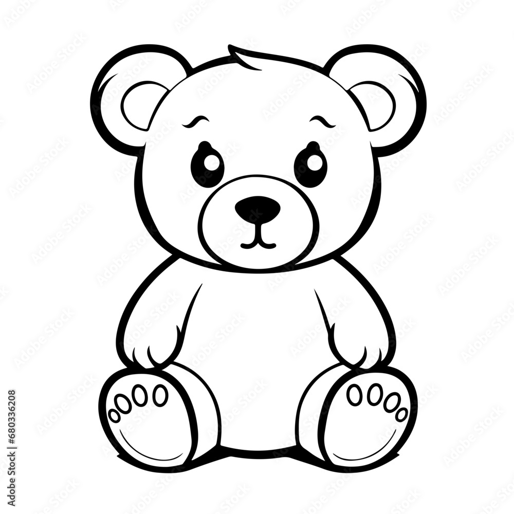 Adorable Teddy Bear Vector Illustration Adorable Teddy Bear Vector Illustration
