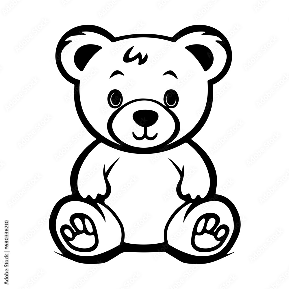 Adorable Teddy Bear Vector Illustration Adorable Teddy Bear Vector Illustration